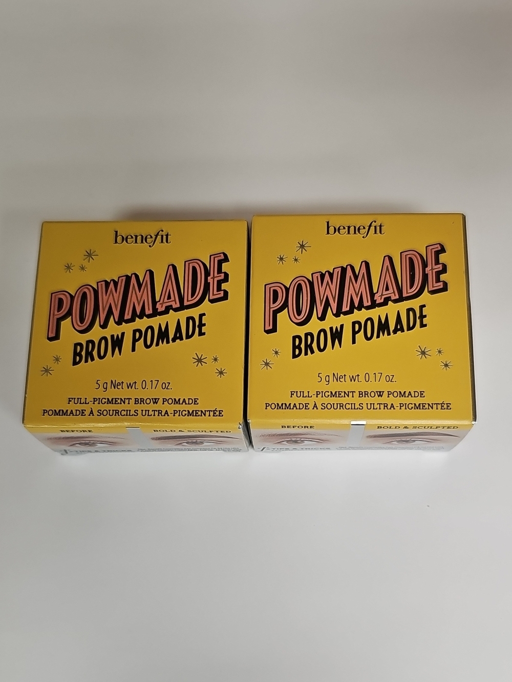 Benefit Cosmetics POWmade Waterproof Brow Pomade 3.5 Med Brown Bundle Qty 2 New